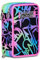 Seven Astuccio Scuola 3 Zip, Fucsia, Portapenne Triplo Scomparto Completo Di Penne, Matite, Colori, Accessori Zaino, Scuole Elementari, Bambina