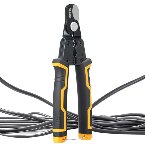 Pelacables | Cortador De Cables Profesional | Cizallas con Bloqueo de Seguridad, Diseño Ergonómico de Precisión para Cortar, Pelar y Romper Cables Eléctricos
