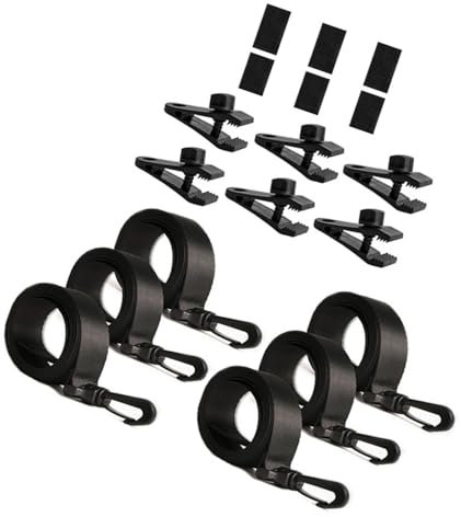 Baoblaze 6 Pieces Solar Cover Reel Attachment Kit,Reel Straps with Hooks,6 Touch Fastener and clips,Swimming Pool Solar Cover Straps