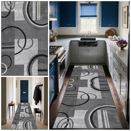 Tapis Cuisine Antidérapant Tapis de Cuisine Devant ​Evier 60 x 90 cm Tapis Couloir Long Lavable Tapis de Passage Couloir Cuisine pour Cuisine Tapis de Passage pour Entree Interieur Salon Chambre