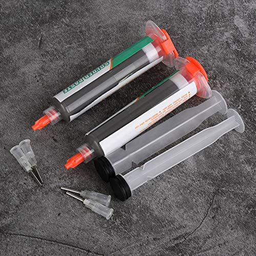 2pcs 50g Material Spritze Lötpaste SN42 BI58 SMD -PCB Elektronik Reparatur Lötpastyne Paster Pastesolder C der Druckbindung (301B)