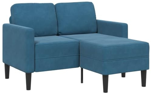 QJBSAVVA L-Form Zweisitzer Samtsofa mit Chaiselongue 125 cm breit Modernes Design Robustes Gestell Platzsparendes Ecksofa für Wohnzimmer Apartment und Jugendzimmer