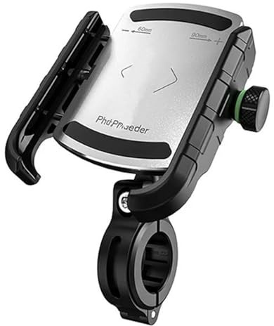 YEDWEW Motorrad Handyhalter Fahrrad Outdoor Radfahren Stehen Fahrrad Navigation Handy Motorrad Telefon Halterung(Silver)