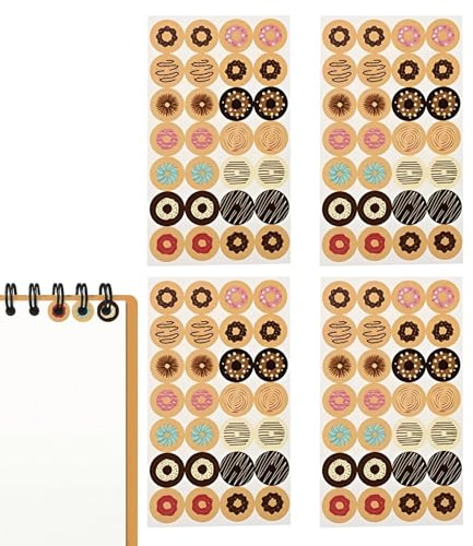 Paper Ring Stickers - Round Reinforcement Labels for Loose Sheets | Self Adhesive Material with 4 Sheet Pack, Drafting Book Supplies, Student Adult Pricing Notes Repair Helper