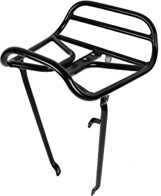 Atranvelo AtranVelo Unisex – Erwachsene Cargo City Vorderrad Transportgepäckträger, Schwarz, 32 x 34 cm