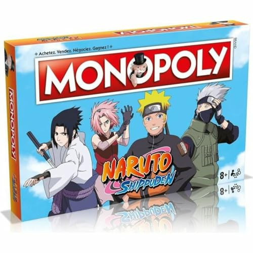 Winning Moves - Monopoly Naruto Shippuden -Jeu de société - Jeu de plateau - A partir de 8 ans - 2 à 6 joueurs Version française