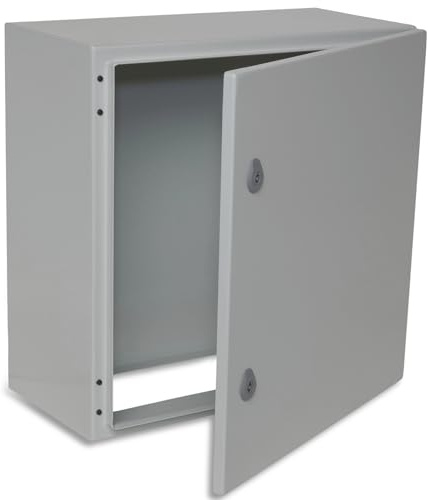Scatola di distribuzione esterna BOXEXPERT IP66 in acciaio 500×500×250 mm (Serie Treva). Quadro elettrico impermeabile, armadio a parete robusto per installazioni industriali ed elettriche