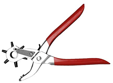 RONGJJ Schleifstab Revolverlochzange - Leichtgängige, Scharfe Lochzange Für Leder Und Zum Lochen Von Stoff, Pappe Und Für Gürtel - Profi Gürtelloch Stanzer Platten