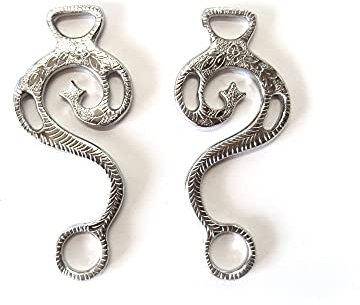 PS Pferdeartikel 1 Paar Hackamore Barock Schenkel - Silber verziert