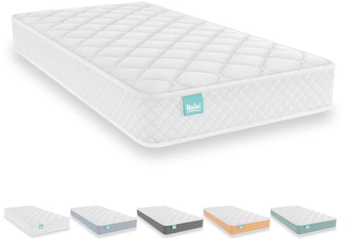 Nalui - Colchón Cuna Viscoelástico 70 x 140 cm Baby One Núcleo HR Adapt Foam, Tejido 3D Transpirable y Tejido Strech Hipoalergénico, Certificado Oeko-Tex® | Hecho en España. Altura ±12cm, Blanco