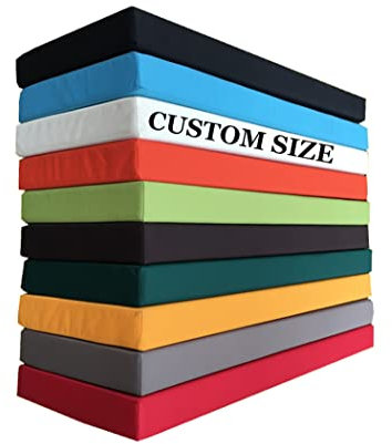 RAKTOV Outdoor Custom Garden Bench Cushion Water Resistant Seat Cushion for Swing Balcony Terrace Patio Furniture Cushion Rectangle Bench Seat Pad 3/5cm Thick Foam Cushion