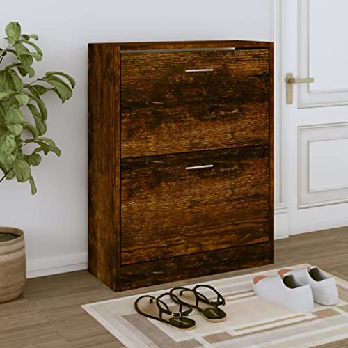 Schuhschrank R?uchereiche 63x24x81 cm Holzwerkstoff