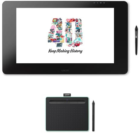 Wacom Cintiq Pro 24 Pen Display + FREE Wacom Intuos Medium BT Pen Tablet, Pistachio: 40 Years Anniversary Bundle