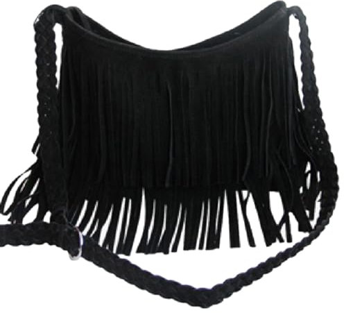 Yardenfun wildleder tasche damen Umhängetasche mit Quasten Mattes Wildleder Fransentasche Damen Samt Hobo-Tasche Quasten Handtasche