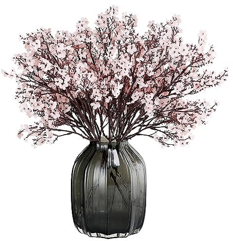 JAKY-Global Babys Atem Stoff Tuch künstliche Blumen 6 Bundle europäischen gefälschte Seidenpflanzen Dekoration Hochzeit Party Dekoration Sträuße Real Touch DIY Home Garden (Fall Pink-6pcs)