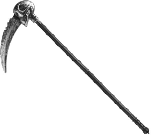 Paxrmuky Halloween Sense, Sensenmann Sichel, Sensenmann Kostüm für Herren, Karneval und Halloween, Schwert, Dolch, Serienkiller Kostümzubehör (Sensenmann-Skelett) (Style 02)