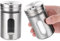 2Pcs Salt and Pepper Shakers Set with Adjustable Pour Holes Salt Shaker with Stainless Steel Lid Stainless Steel Spice Dispenser Ideal for Pink Himalayan, Table Salt, Black and White Pepper (2.4 oz)