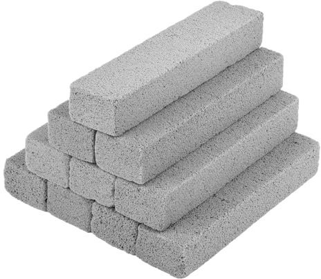 Bimsstein Toilettenreiniger,10 Stück Putzstein Blöcke,Bimsstein Bürsten Putzstein,Pumice Stone Cleaning Block für Toilette Grill Bad Pool KüChe Waschbecken