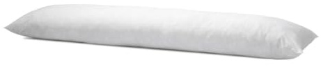 Bleu Calin Traversin Plat Memofill, Barrettes Mousse à Mémoire de Forme et Fibre Polyester, Maintien Optimal des Cervicales, Blanc - 90 x 40 cm