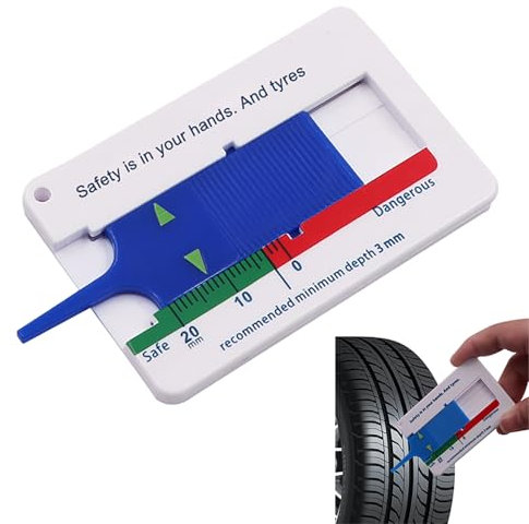 Eupneicu Spessimetro Per Pneumatici, Strumento Per La Misurazione Del Battistrada, Misuratore Di Facile Lettura, Intervallo Di Misurazione Della Profondità Del Battistrada Digitale 0-20mm