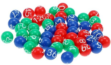 Garneck 49stücke Teiliges Von Nummerierten Tombola-Kugeln Aus Kunststoff Für Lustige Bingo Partyspiele Leicht Und Tragbar Spielzubehör Für Erwachsene