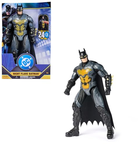 DC Comics, Personaggio Batman Deluxe da 30 cm, con Luci e 24 Suoni, Giocattoli dei Supereroi per Bambini e Bambine, 4+ Anni