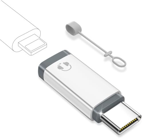 bakibo Adattatore Lightning USB C Audio, Adattatore da Lightning a USB C per Auricolari Supporta Microphone Musica Controlli in Linea per i Phone 15 16 Pad S25 S24 (Non per Ricarica), Bianco
