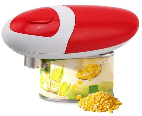 Zjyufy Electric Can Opener One Touch Automatic Tin Opener, Hand Free Electric Can Openers with Smooth Edge Cut, Kitchen Tool Gadgets for Arthritis Reduced Mobility Users Chef