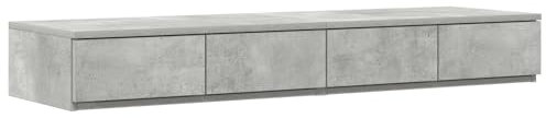 vidaXL Sänglådor Betonggrå 120 x 36,5 x 16,5 cm Konstruerat trä, Minimalistisk sovrumsinredning, stiligt förvaringsutrymme, hållbar träbox, platsbesparande design