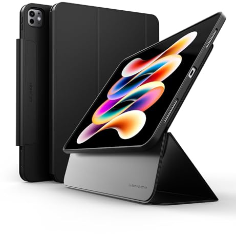 Dexnor Étui de protection pour iPad Pro 13 (2024) - Magnétique - Fin - Amovible - Support réglable - Pour les orientations en mode portrait et paysage - Avec vue surélevée de l'écran - S'endormir et