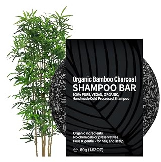 Anti Gray Bar Bambuskohle Shampoo,natürliches mit Bambuskohle, festes Shampoo,reguliert Schuppen & beruhigt,stärkt Kraftloses und schwaches Haar-für Männer und Frau (10ml, 1pc)