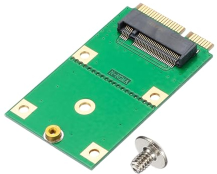 PATIKIL Adattatore di Estensione M.2 NVMe SSD Verde Compatibile mSATA | Compatibile formato 2242‑mSATA Regolabile in Lunghezza con Cacciaviti