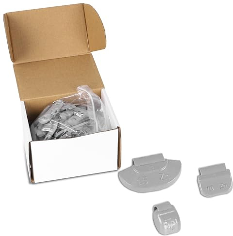 Generisch 225Stück Auswuchtgewichte Wuchtgewichte（ je 75 von 5g, 10g, 15g ） Sortiment an Zinkschlaggewichten für STAHLFELGEN