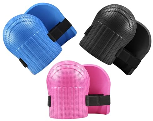 SEWOART 3 Paires Protège-genoux Jardinage EVA Mousse Coussinets Confortables Antidérapants Légers et Faciles à Nettoyer pour Hommes et Femmes Travaux Extérieurs Carrelage et Sol