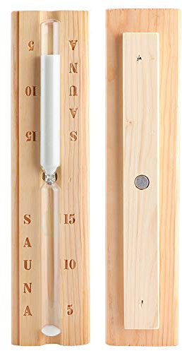 Keenso Sablier de Sauna en Bois Efficace, 15 Minutes, Minuterie de Sable, Accessoire D'Horloge pour Spa, Horloge de Sablier Durable pour Salle de Sauna