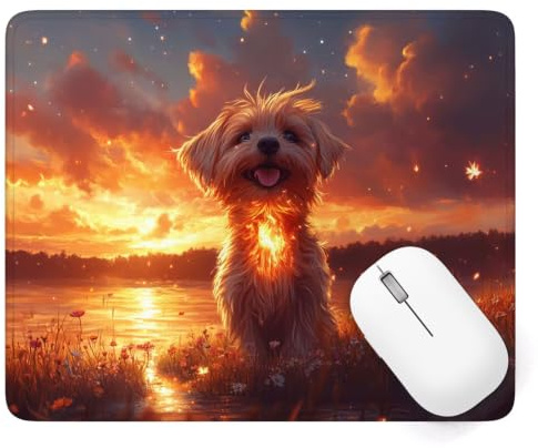 Alfombrilla Ratón 420 x 350 mm, Perro Alfombrilla Ratón Gaming, A-1011 | Pequeña Mouse Pad con Impermeable y Antideslizante, Mousepad Animal Mejora la Precisión y Velocidad, para PC Teclado Gamer