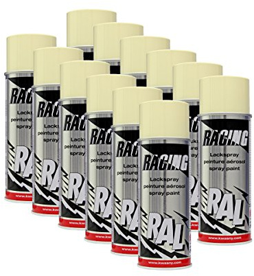 Kwasny 12x 288 124 Auto-K Racing Lackspray RAL 1015 hellelfenbein 400ml