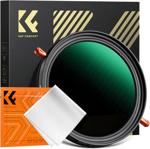 K&F Concept Filtro ND2-ND32 ND de 58 mm y filtro polarizador circular CPL 2 en 1 para lente de cámara, sin punto X, impermeable, resistente a los arañazos (serie Nano-X)