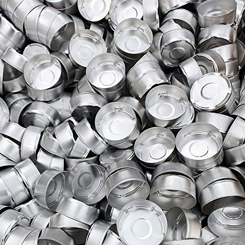 NKlaus 500 Unidades de Fundas para Velas Ø 37,5mm Aluminio Caja DxH 3,75x1,5cm Portacandelitas Cuenco