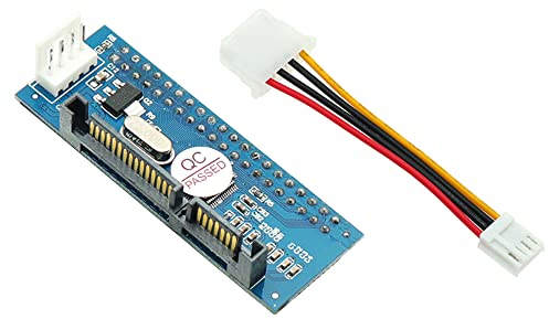 ezqnirk 1 stücke SATA IDE-Adapter 40 PIN IDE zu SATA-Anschluss 3.5 HDD-IDE/PatA-Festplatten-Adapter-Konverter mit 7-Pin-SATA-Datenkabel