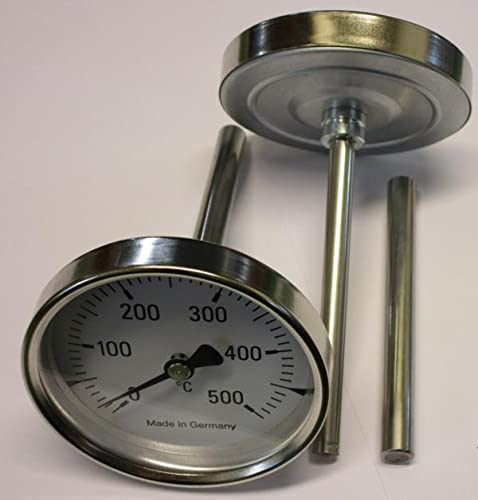 500°C Thermometer für Steinbackofen Holzbackofen E-Ofen Pizzaofen 600mm Schaft B