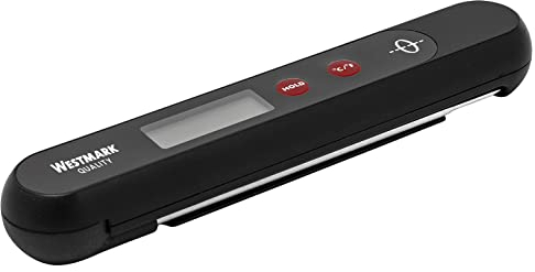Westmark Einstichthermometer, Ohne Batterien, Mit Temperatur-Feststell-Taste, Rostfreier Edelstahl/Kunststoff, ÖKO, Silber/Schwarz/Rot, 12962260