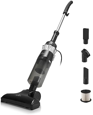 Just Perfecto Stielstaubsauger ohne Beutel 2 in 1 - Staubsauger mit Kabel 5m ohne Akku - Stabstaubsauger 600W leise & leicht für Teppich, Tierhaar, etc. - Handstaubsauger Kabel Beutellos mit Filter