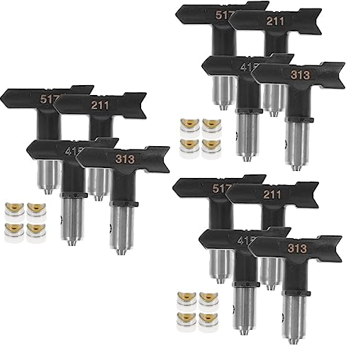 DOITOOL 3 Sätze Sprühfarbdüsen Für Sprühdosen-farbspritzgeräte Zubehör Sprühset Zubehörhandbuch Airless-farbspritzgeräte Universelle Passform 4 Stück * 3