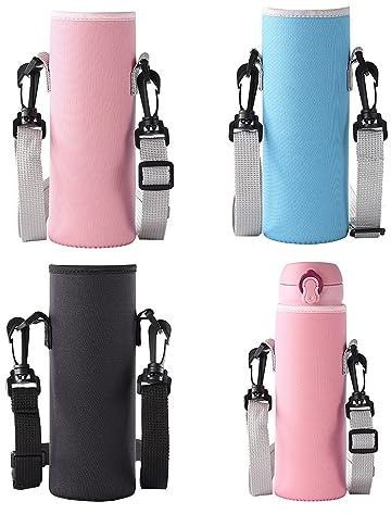 Floatdream 3 Pièces Porte Bouteille Isotherme, Sac Bouteille Bandoulière, Housse Portable Bouteille, avec Bandoulière Réglable, pour Les Voyages, Les Sorties.