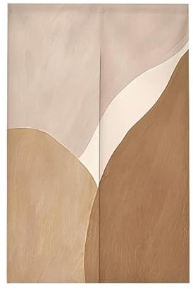 Surwin Japanischer Stil Türvorhang, Japan Noren Raumteiler Tapisseri Leinen Grüne Blumen Lang Vorhänge Partition Gardinen Tür Vorhang Tapisseri für die Türdekoration (90x200cm,Abstrakt)