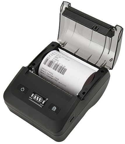Bluetooth-Thermo-Belegdrucker, 80-mm-Thermodrucker, Unterstützt ESC POS, Hochgeschwindigkeitsdruck, Rechnungs-POS-Belegdrucker, Versandetikettendrucker, für Win XP, 7, 8, 10