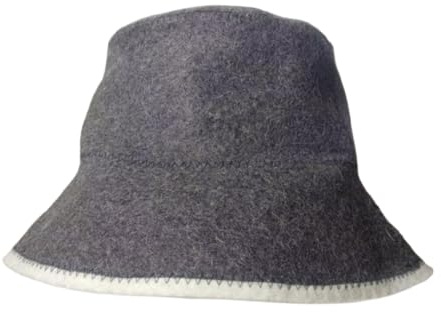 MagiDeal Cappello da sauna in lana Cappello da sauna Fornitura per capelli Cappello resistente al calore Protezione per la testa per sauna Accessori per sauna, GRIGIO