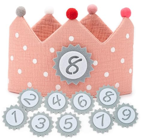 Corona de Cumpleaños para Niños y Niñas con Números del 1 al 9, Decoración para Fiestas Infantiles