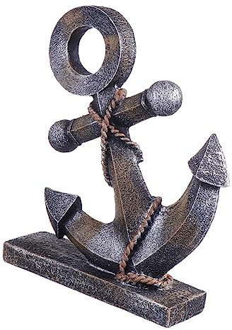 ULDIGI Ornamento in Resina Ancora Per Barca Decorazione Elegante Per Casa e Scrivania Design Retrò Unico